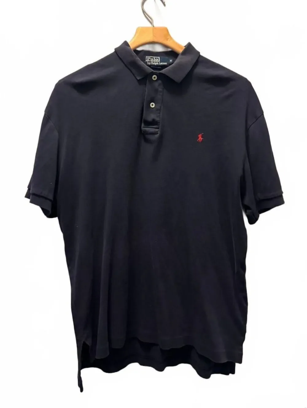 Polo Ralph Lauren Men's Polo Shirts Navy Blue Short Sleeve Cotton Size Medium